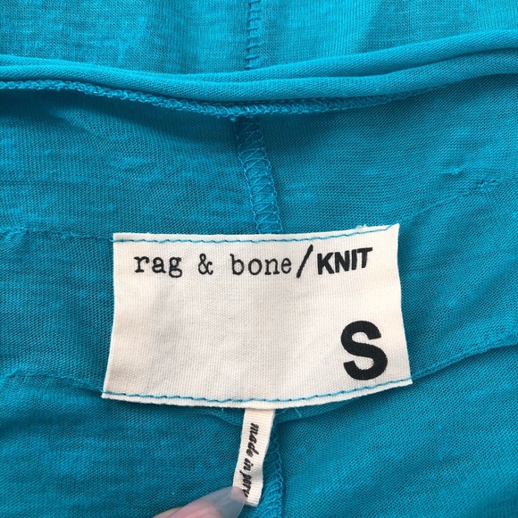 Rag & Bone Blue Knit Short Sleeve Tee, Size S - Picture 5 of 10